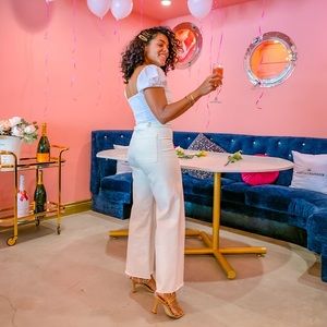 ZARA The Marine Straight Jeans in White